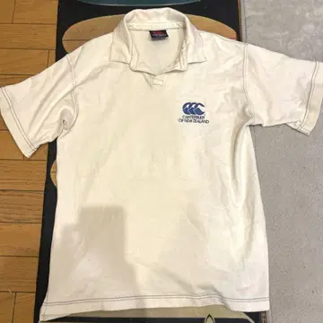 Canterbury 캔터베리 피케 셔츠 가슴 로고 화이트