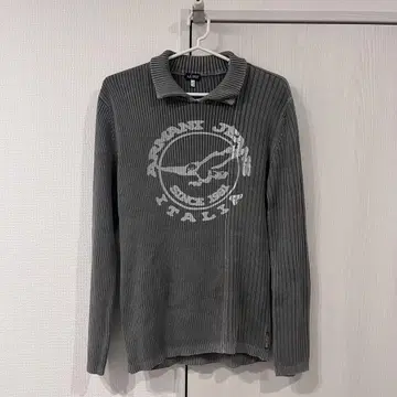 armani jeans archive 니트 페인트 가공 그레이