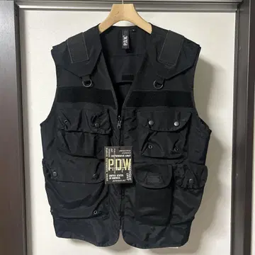 PDW P D W 밀리터리 베스트 우에노 상회 블랙 y2k