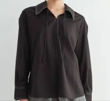 Muel Chic 뮤엘시크 셔츠 블라우스 여성용 블랙