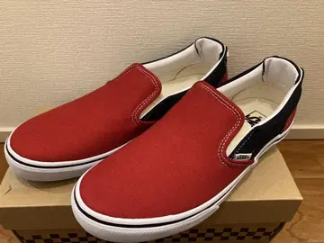미사용 vans 슬립온 V98CF B.ERA 25.5 네이비 x 빨간색
