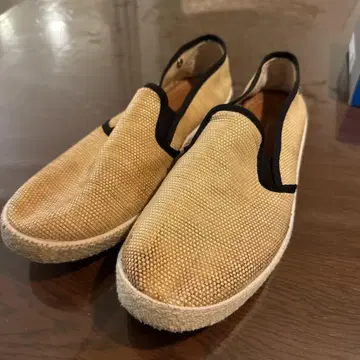 Rivieras 베이지 캔버스 슬립온