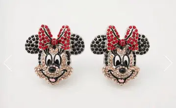 새상품 MINNIE / 미니 글리터 페이스 귀찌
