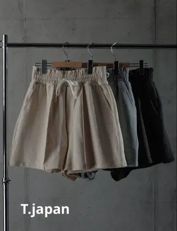 [택 포함 새상품] T.japan sweat shorts 차콜