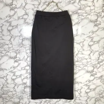 UNIQLO 유니클로 ( M ) 타이트 롱 스커트 스트레치 다크 그레이