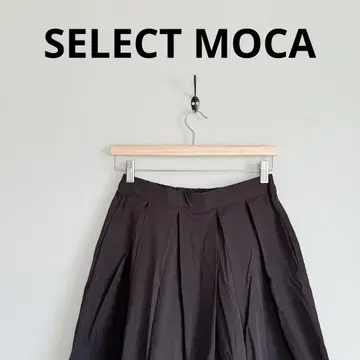 새상품급 SELECT MOCA 스커트 플레어 맥시 롱 블랙 M