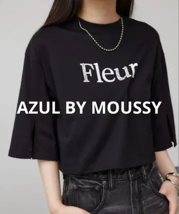 AZUL BY MOUSSY 비쥬 로고 T셔츠 화이트
