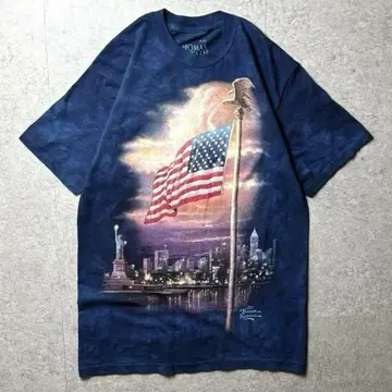 USA제 미국 빈티지 의류 토마스 킨케이드 화가 뉴욕 타이다이 패턴 M