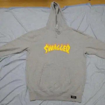 SWAGGER 후드 부착 후드티 그레이