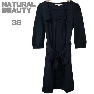 NATURAL BEAUTY 프론트 디자인 원피스 블랙 M 상당 가을/겨울
