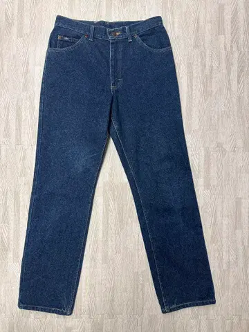 90's USA제 Lee 데님 (31 x 32) 다크 네이비 스트레이트