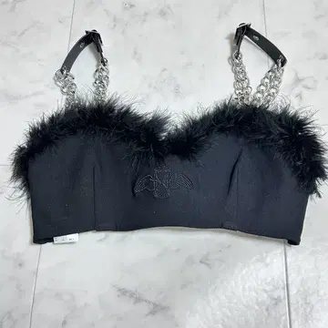 새상품급 dimmoire 퍼 뷔스티에 블랙 단품 디무아르