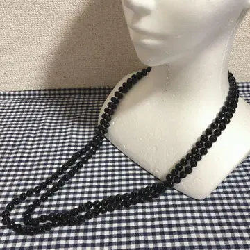 블랙 오닉스 롱 목걸이