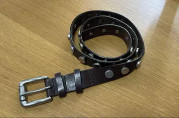 레어 4298 시즈카 코무로 천연 가죽 벨트 스터드 부착