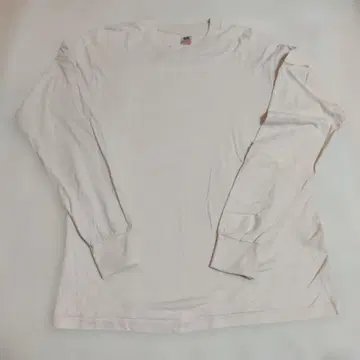 FRUIT OF THE LOOM 90s 롱 T셔츠 미국제 아이보리