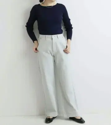 IENA 이에나 컬러 치노 소프트 배기 팬츠 그레이 B 36