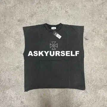 ASKYURSELF OE SLEEVELESS TANK Black M