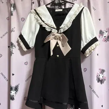LIZLISA 리즈리사 세일러 카라 셋업 블랙 상의만 지뢰