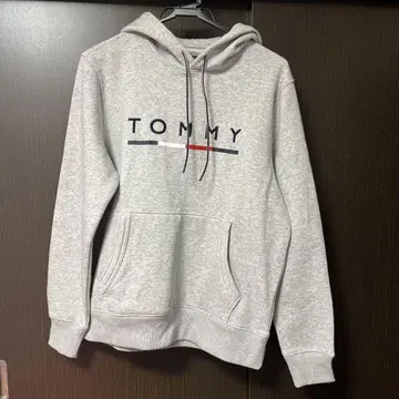 TOMMY HILFIGER 그레이 후드 부착 후드티 L