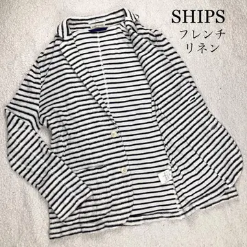 SHIPS 프렌치 린넨 니트 테일러드 자켓 언라이닝 자켓