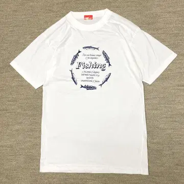 새상품 90's 빈티지 낚시 서클 프린트 T셔츠 L