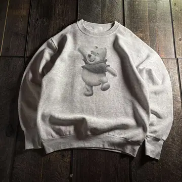 구제 의류 90s 맨투맨 디즈니 스토어 USA제 푸우 그레이 L XL