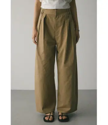 STYLEMIXER 허리 레이어 와이드 치노 팬츠