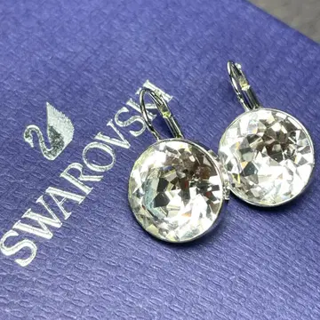 박스 포함 SWAROVSKI 스와로브스키 크리스탈 조 대형 스톤 귀걸이