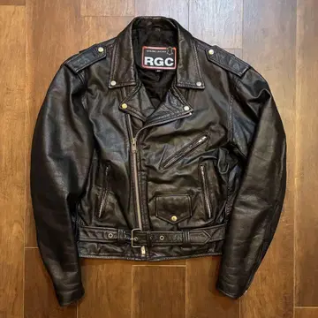 80s 빈티지 가죽 더블 라이더 자켓 구제 의류