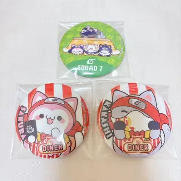 NARUTO 냥루토 캔뱃지 제7반 나루토 사스케 카카시 사쿠라