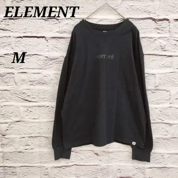 엘리먼트 [ M ] 긴팔T셔츠 롱T 오버 사이즈 로고 프린트 블랙