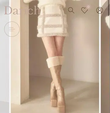 Darich 페이크 무스탕 미니 스커트