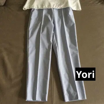 yori 라이트 블루 세레모니 핀턱 팬츠 W 밴딩 SS 익명 배송비 포함