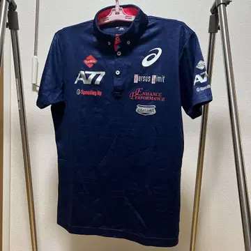 ASICS A77 네이비 피케 셔츠