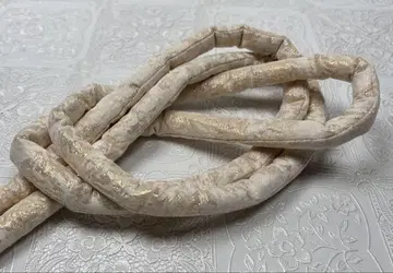 a-558 순수 실크 마루쿠게 허리띠 후리소데 성인식 화이트 연한 금색