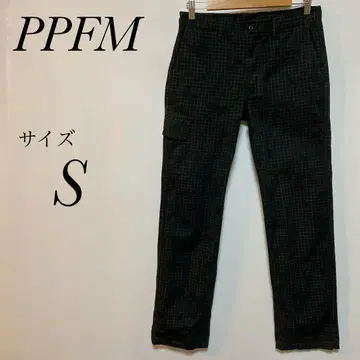 PPFM 사이즈 S 카고 팬츠 청바지 체크 무늬