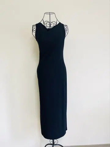 DKNY 다나캐런 롱 기장 원피스 블랙