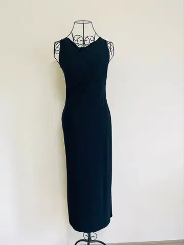 DKNY 다나캐런 롱 기장 원피스 블랙