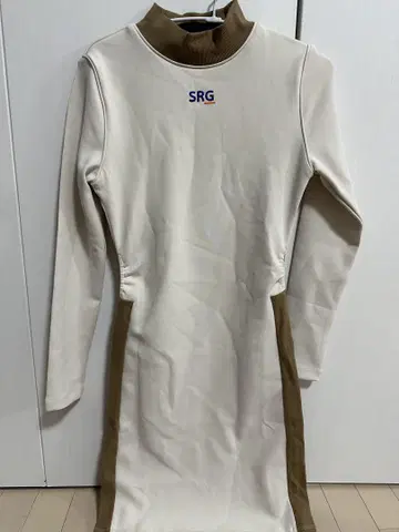 [ 미사용 새상품 ] SRG 골프웨어 하이넥 원피스 베이지 브라운