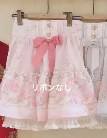 LIZLISA Jardin de fleurs 패턴 스커트 핑크