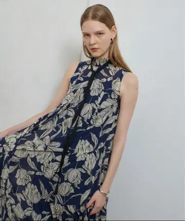 한정판 가격 인하 양류 시어 플라워 프린트 원피스