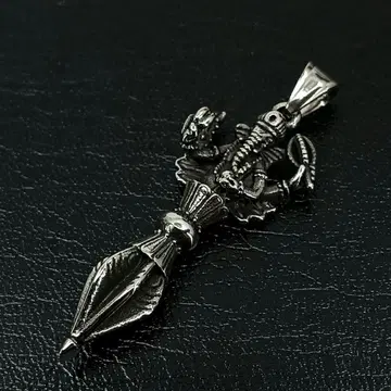 빈티지 실버 GOD 갓 엘리펀트 목걸이 펜던트