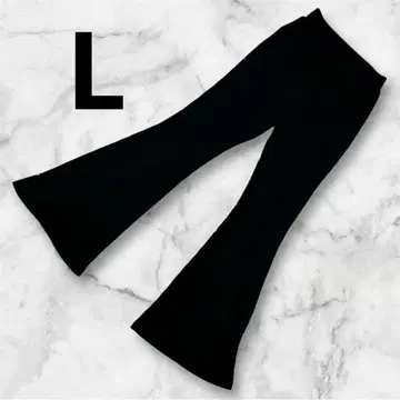 여성용 플레어 팬츠 M 블랙