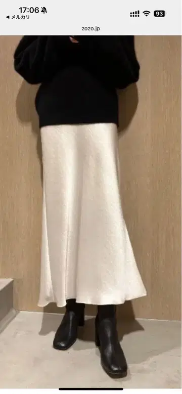 새상품, 미사용, 택 포함 프레이 아이디 새틴 내로우 스커트