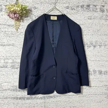 앨리스버리 노카라 자켓 네이비 긴팔 오피스 백 오픈 깔끔