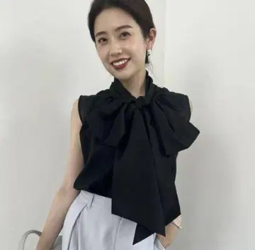 아뉴앙스 anuans 시어 루반 블라우스 블랙