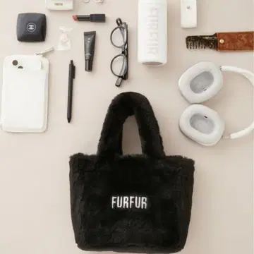 FURFUR 블랙 퍼 숄더백
