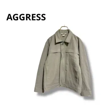 [ AGGRESS ] 워크 자켓 아우터 카키