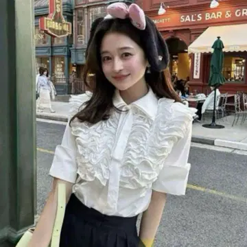 Bibiy. ARIEL FRILL BLOUSE