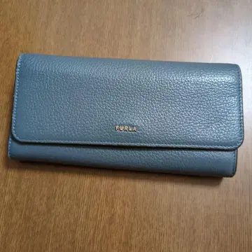 FURLA 블루 가죽 장지갑